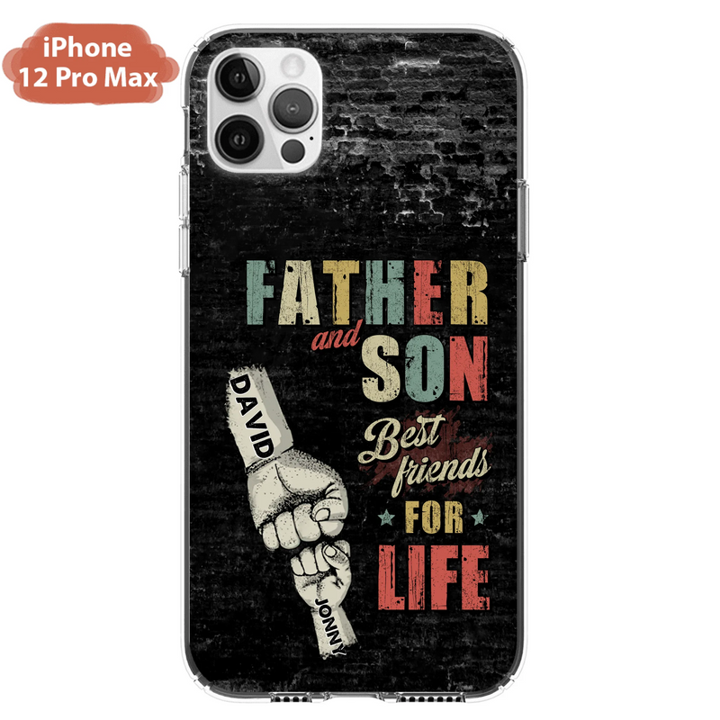 Personalized Father Phone Case - Up to 5 Children - Father's Day Gift Idea from Sons/Daughters - Father And Son/Daughter Best Friends For Life - Case for iPhone/Samsung