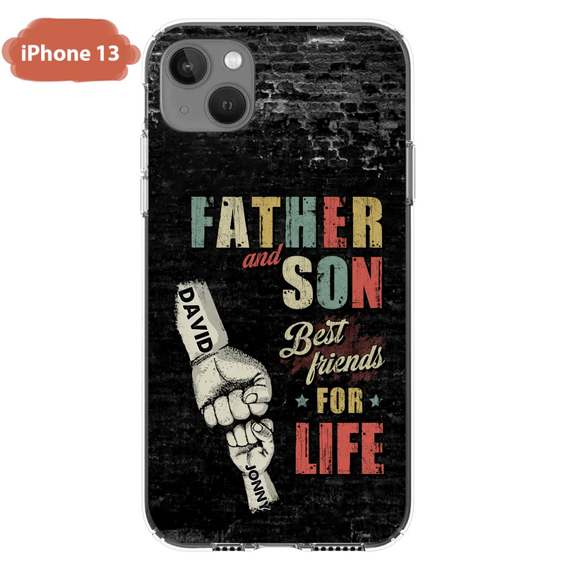 Personalized Father Phone Case - Up to 5 Children - Father's Day Gift Idea from Sons/Daughters - Father And Son/Daughter Best Friends For Life - Case for iPhone/Samsung