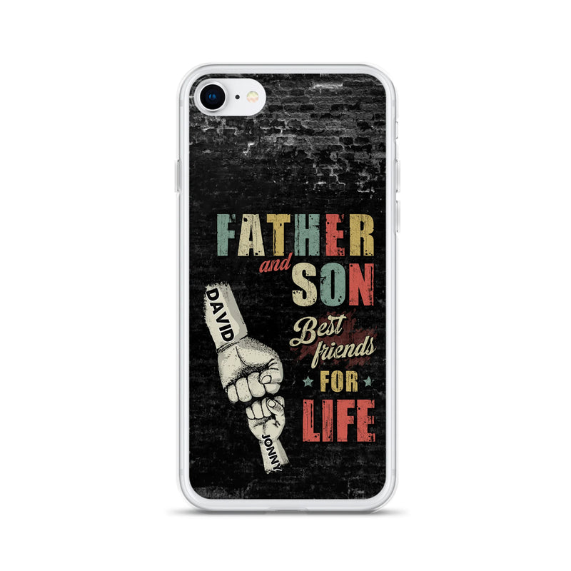 Personalized Father Phone Case - Up to 5 Children - Father's Day Gift Idea from Sons/Daughters - Father And Son/Daughter Best Friends For Life - Case for iPhone/Samsung