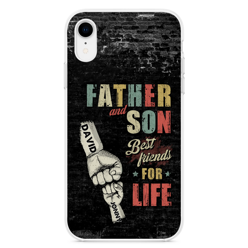 Personalized Father Phone Case - Up to 5 Children - Father's Day Gift Idea from Sons/Daughters - Father And Son/Daughter Best Friends For Life - Case for iPhone/Samsung