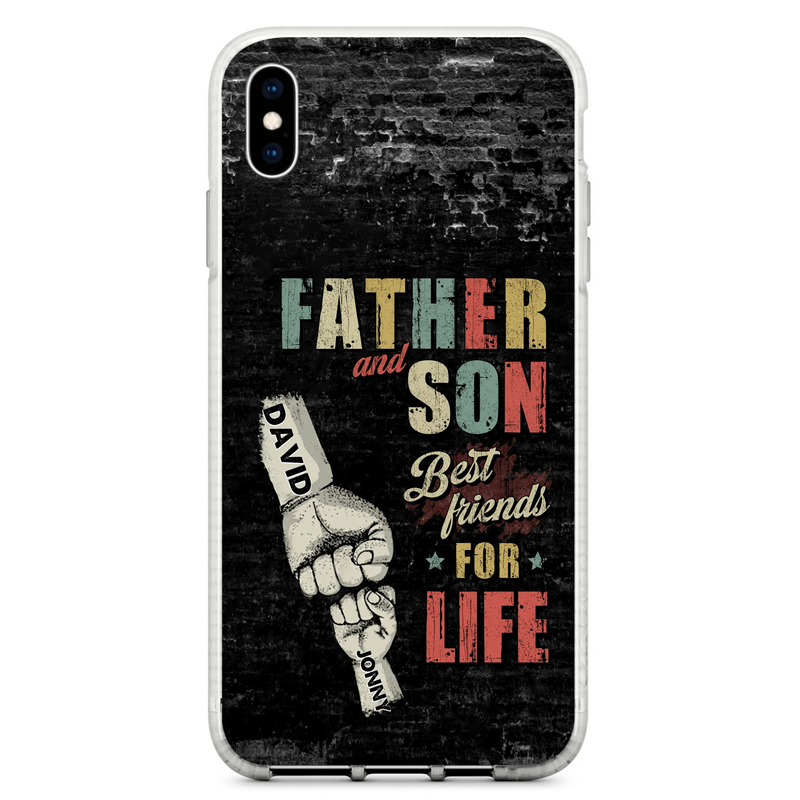Personalized Father Phone Case - Up to 5 Children - Father's Day Gift Idea from Sons/Daughters - Father And Son/Daughter Best Friends For Life - Case for iPhone/Samsung