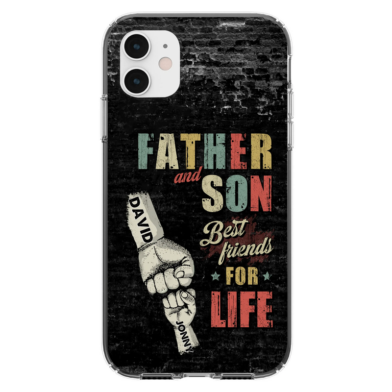 Personalized Father Phone Case - Up to 5 Children - Father's Day Gift Idea from Sons/Daughters - Father And Son/Daughter Best Friends For Life - Case for iPhone/Samsung