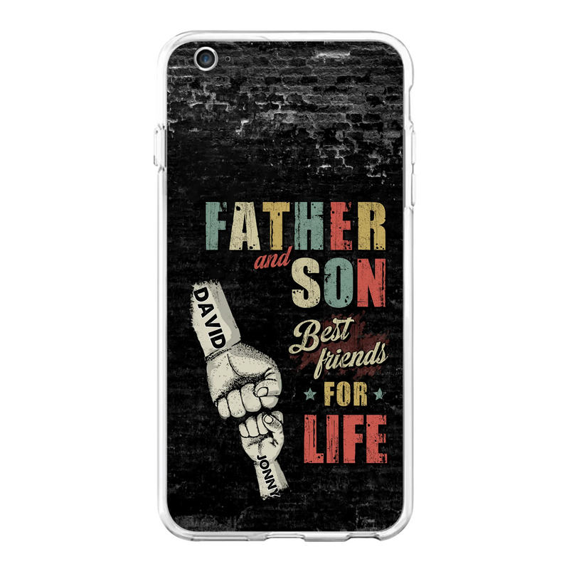 Personalized Father Phone Case - Up to 5 Children - Father's Day Gift Idea from Sons/Daughters - Father And Son/Daughter Best Friends For Life - Case for iPhone/Samsung