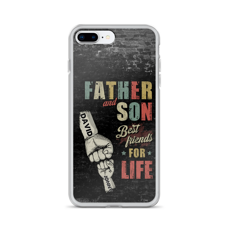 Personalized Father Phone Case - Up to 5 Children - Father's Day Gift Idea from Sons/Daughters - Father And Son/Daughter Best Friends For Life - Case for iPhone/Samsung