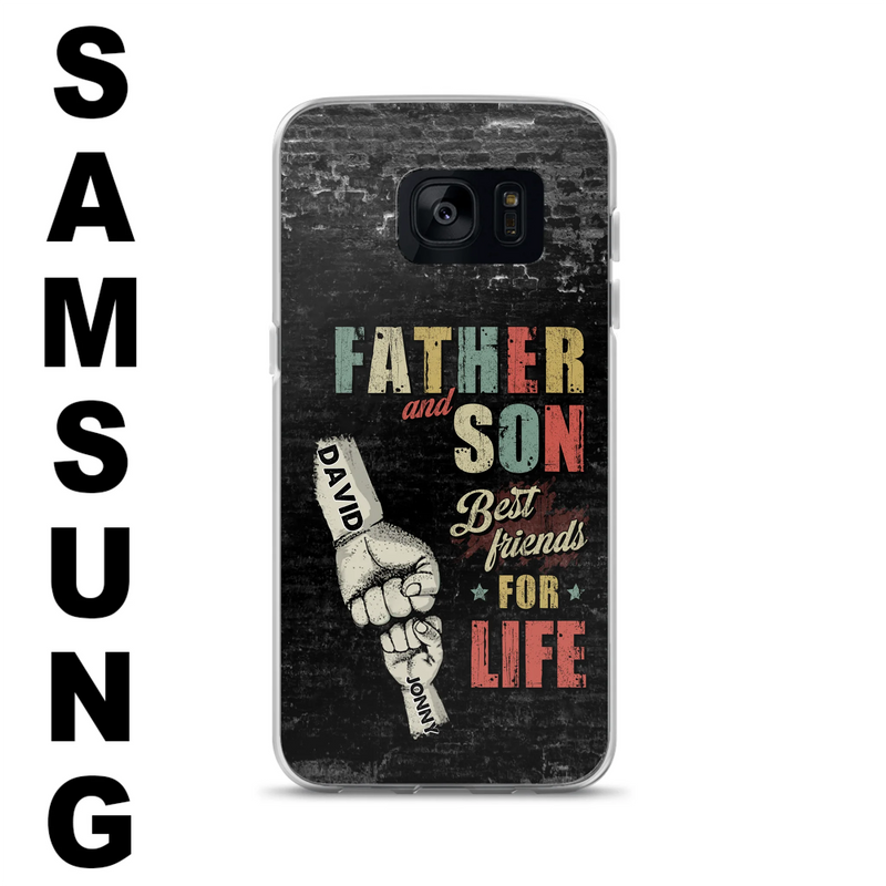 Personalized Father Phone Case - Up to 5 Children - Father's Day Gift Idea from Sons/Daughters - Father And Son/Daughter Best Friends For Life - Case for iPhone/Samsung