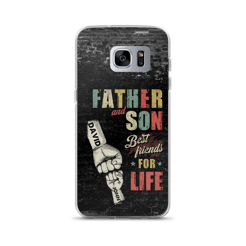 Personalized Father Phone Case - Up to 5 Children - Father's Day Gift Idea from Sons/Daughters - Father And Son/Daughter Best Friends For Life - Case for iPhone/Samsung