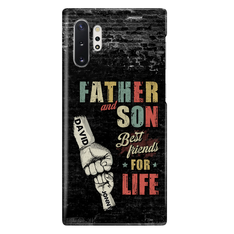 Personalized Father Phone Case - Up to 5 Children - Father's Day Gift Idea from Sons/Daughters - Father And Son/Daughter Best Friends For Life - Case for iPhone/Samsung