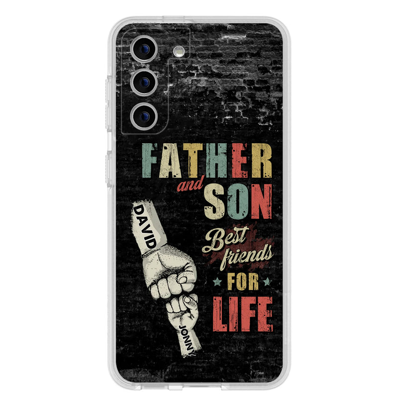 Personalized Father Phone Case - Up to 5 Children - Father's Day Gift Idea from Sons/Daughters - Father And Son/Daughter Best Friends For Life - Case for iPhone/Samsung