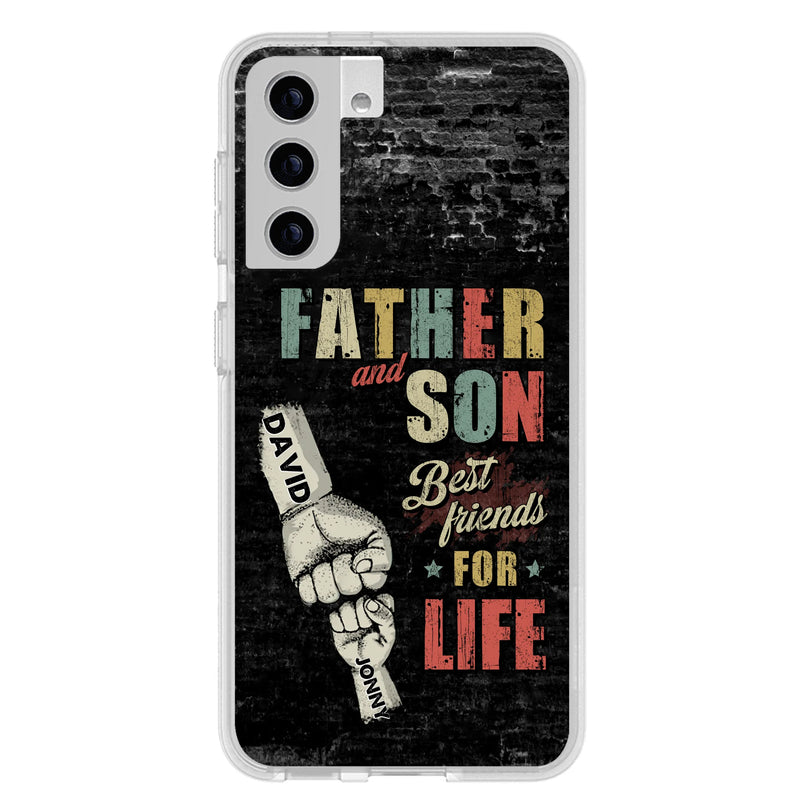 Personalized Father Phone Case - Up to 5 Children - Father's Day Gift Idea from Sons/Daughters - Father And Son/Daughter Best Friends For Life - Case for iPhone/Samsung