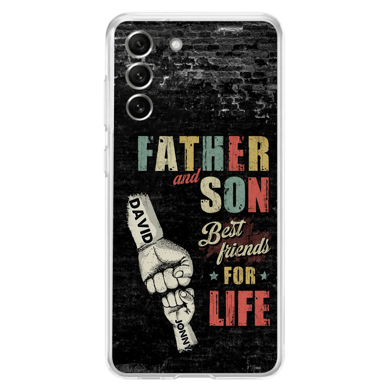Personalized Father Phone Case - Up to 5 Children - Father's Day Gift Idea from Sons/Daughters - Father And Son/Daughter Best Friends For Life - Case for iPhone/Samsung