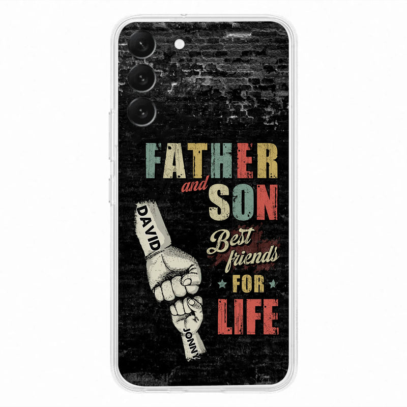 Personalized Father Phone Case - Up to 5 Children - Father's Day Gift Idea from Sons/Daughters - Father And Son/Daughter Best Friends For Life - Case for iPhone/Samsung