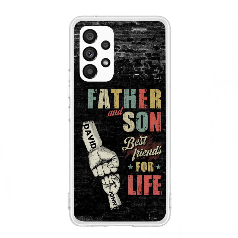 Personalized Father Phone Case - Up to 5 Children - Father's Day Gift Idea from Sons/Daughters - Father And Son/Daughter Best Friends For Life - Case for iPhone/Samsung