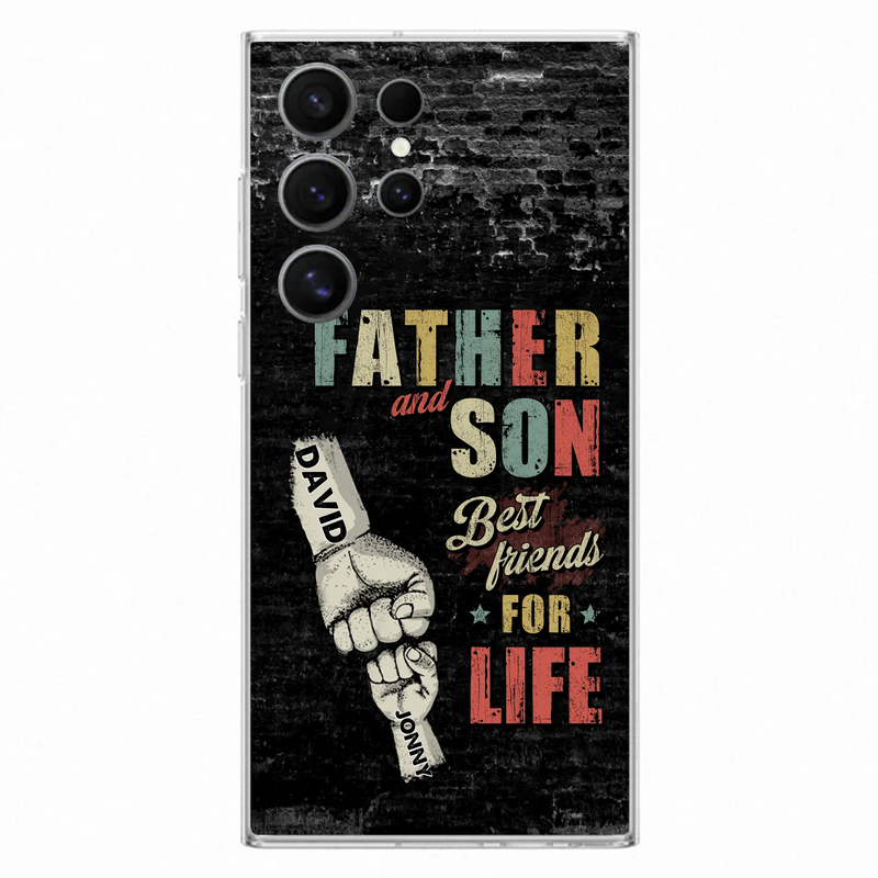 Personalized Father Phone Case - Up to 5 Children - Father's Day Gift Idea from Sons/Daughters - Father And Son/Daughter Best Friends For Life - Case for iPhone/Samsung