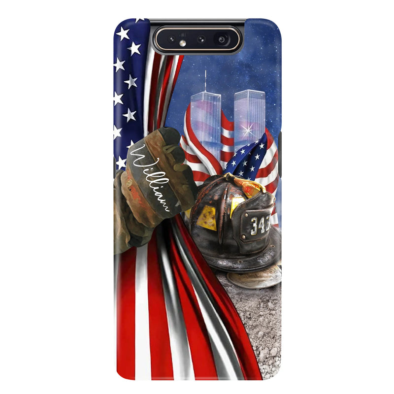 Custom Personalized Fire Fighter Phone Case - Gift Idea For 4th Of July Day - Cases For iPhone And Samsung