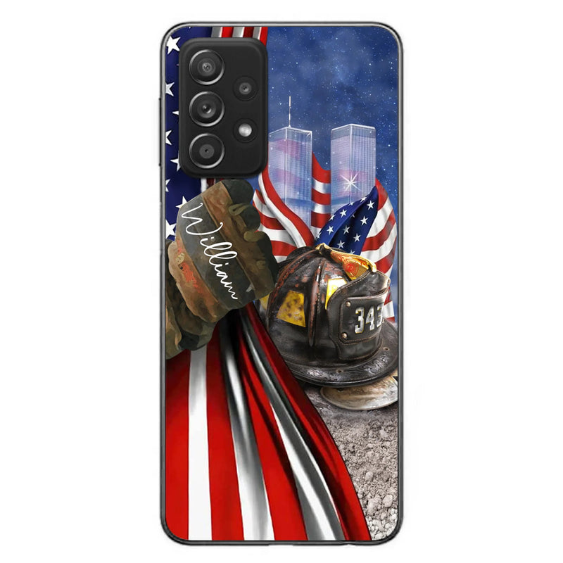 Custom Personalized Fire Fighter Phone Case - Gift Idea For 4th Of July Day - Cases For iPhone And Samsung