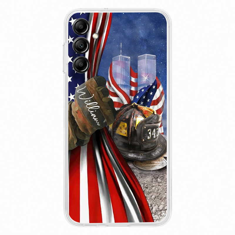 Custom Personalized Fire Fighter Phone Case - Gift Idea For 4th Of July Day - Cases For iPhone And Samsung