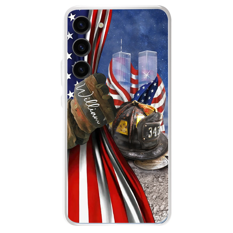 Custom Personalized Fire Fighter Phone Case - Gift Idea For 4th Of July Day - Cases For iPhone And Samsung