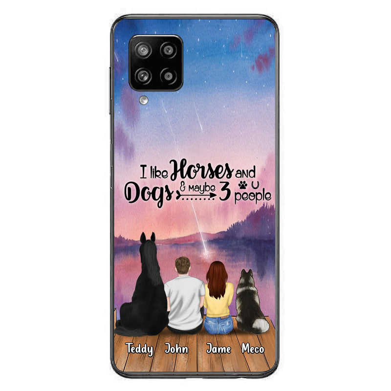 Custom Personalized Parents Horse Dog Phone Case - Upto 3 Pets Forever In My Heart - Case For iPhone And Samsung