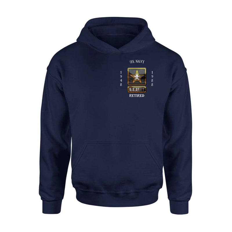 Personalized Retired Veteran Shirt/Hoodie - Father's Day Gift Idea for Veteran