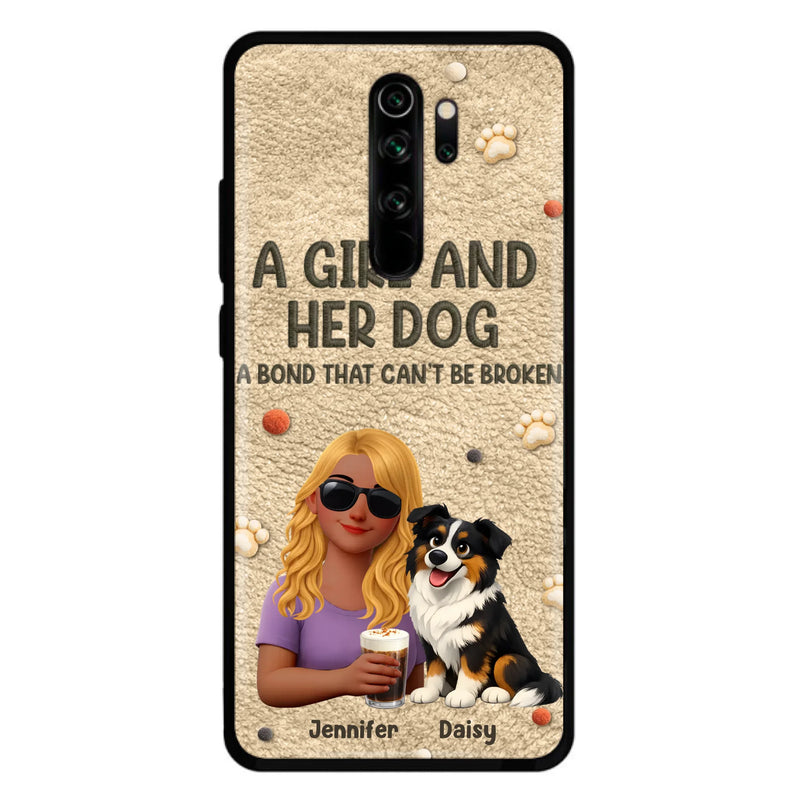 Personalized Girl and Her Dog Phone Case For Xiaomi/ Huawei/ Oppo - A Bond That Can’t Be Broken - Gift Idea For Dog Lover, Dog Mom