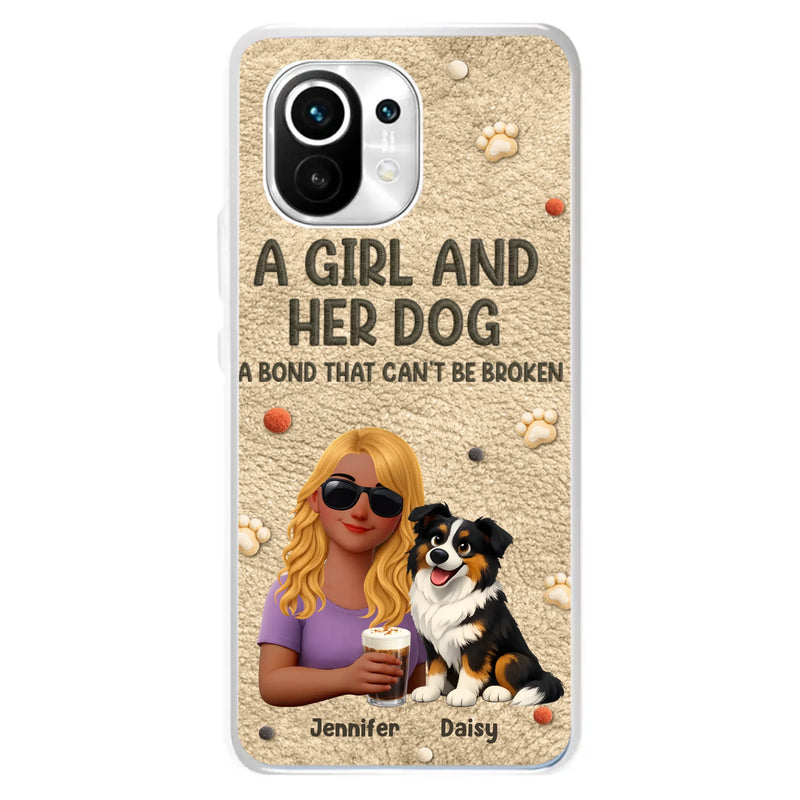 Personalized Girl and Her Dog Phone Case For Xiaomi/ Huawei/ Oppo - A Bond That Can’t Be Broken - Gift Idea For Dog Lover, Dog Mom