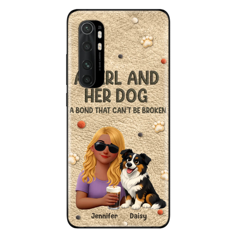 Personalized Girl and Her Dog Phone Case For Xiaomi/ Huawei/ Oppo - A Bond That Can’t Be Broken - Gift Idea For Dog Lover, Dog Mom