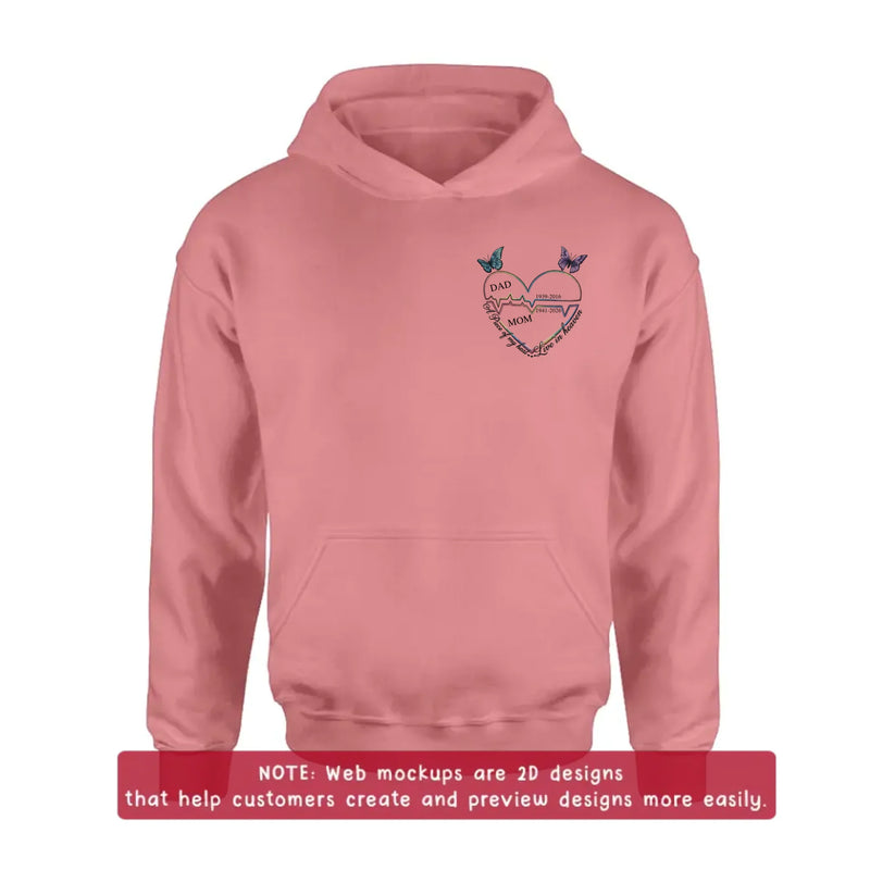 Personalized Dad Mom Memorial Embroidered Shirt/ Hoodie – A Piece Of My Heart Live In Heaven