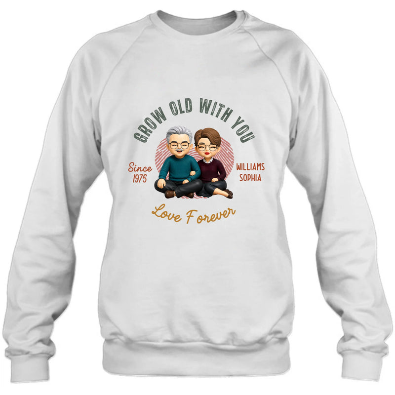 Personalized Couple Wedding Anniversary T-Shirt/ Long Sleeve/  Sweatshirt/ Hoodie - Matching Couple - Gift for Husband Wife - Grow Old With You
