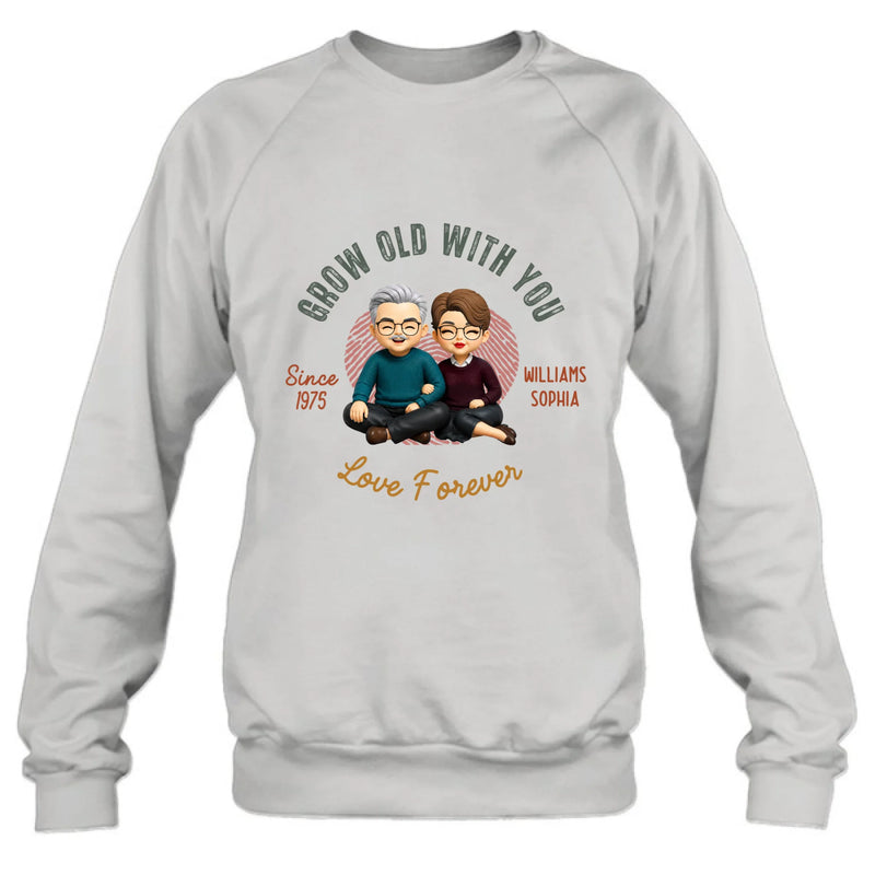 Personalized Couple Wedding Anniversary T-Shirt/ Long Sleeve/  Sweatshirt/ Hoodie - Matching Couple - Gift for Husband Wife - Grow Old With You