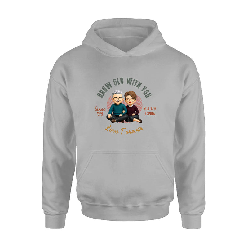 Personalized Couple Wedding Anniversary T-Shirt/ Long Sleeve/  Sweatshirt/ Hoodie - Matching Couple - Gift for Husband Wife - Grow Old With You