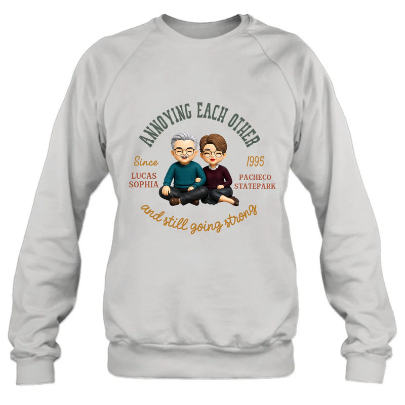 Personalized Couple Wedding Anniversary T-Shirt/ Long Sleeve/  Sweatshirt/ Hoodie - Matching Couple - Gift for Husband Wife - Annoying Each Other And Still Going Strong