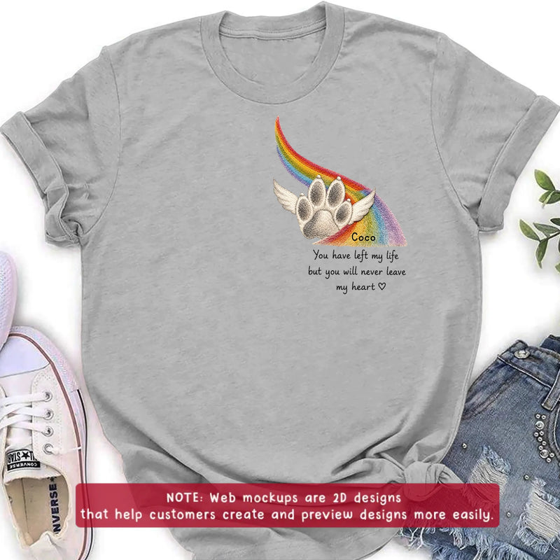 Personalized Pet Memorial Embroidered Shirt - Custom Pet Loss Gift Idea - Angel Dog, Cat, Horse Remembrance Gift