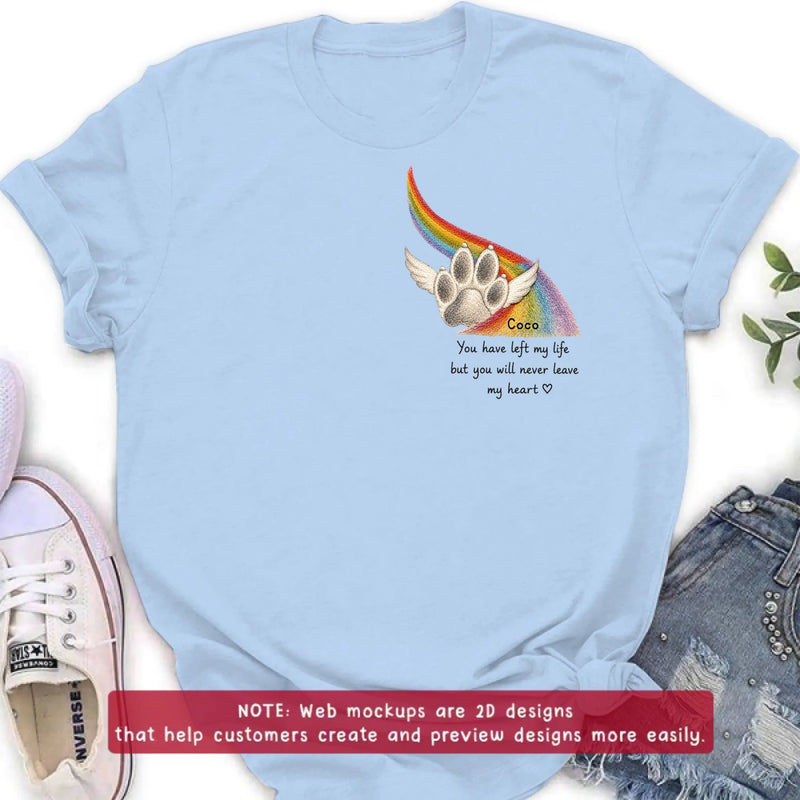 Personalized Pet Memorial Embroidered Shirt - Custom Pet Loss Gift Idea - Angel Dog, Cat, Horse Remembrance Gift
