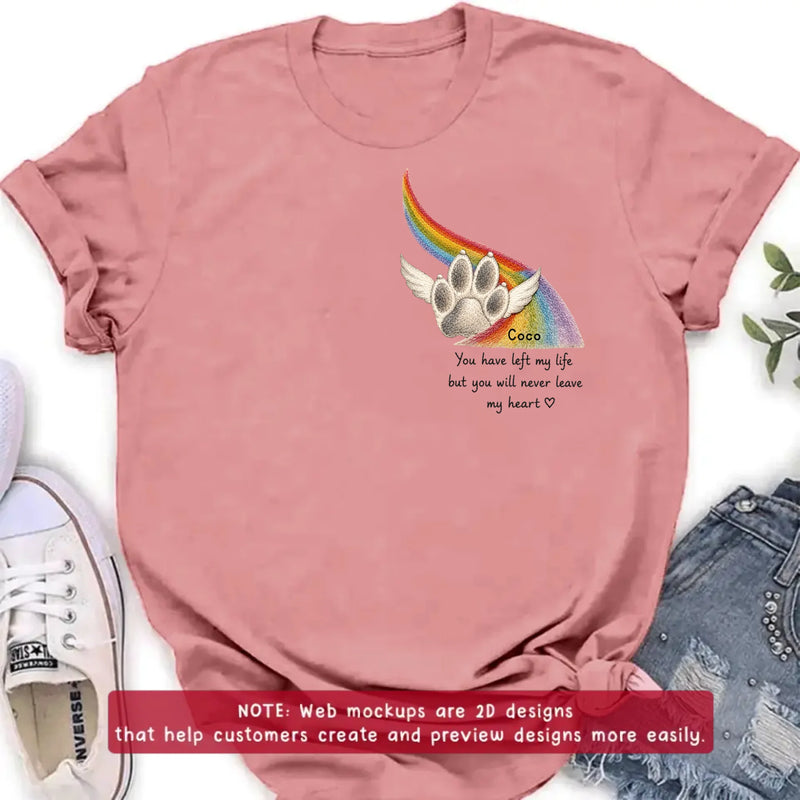 Personalized Pet Memorial Embroidered Shirt - Custom Pet Loss Gift Idea - Angel Dog, Cat, Horse Remembrance Gift