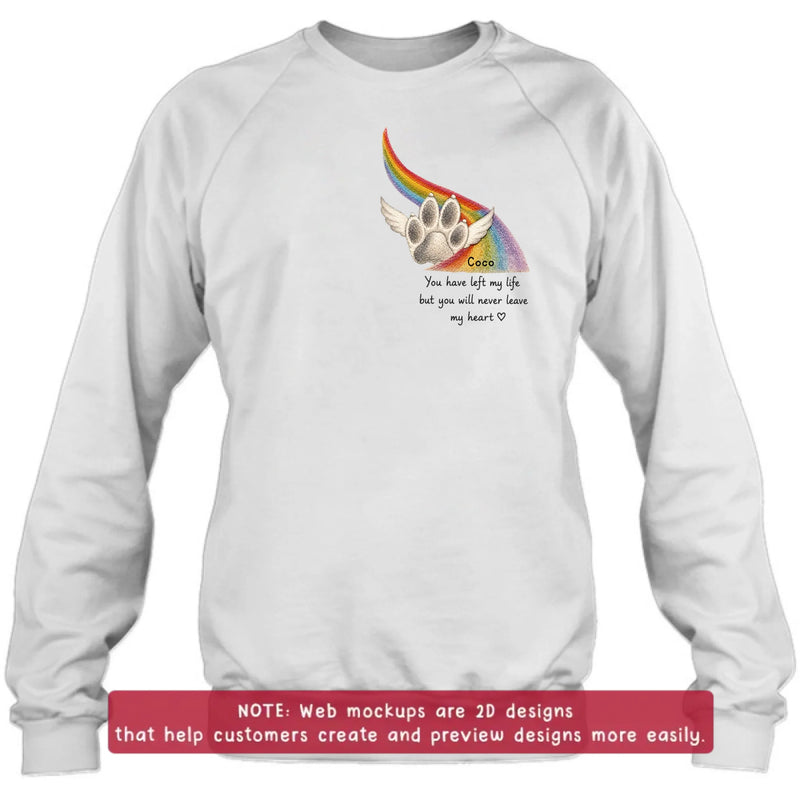 Personalized Pet Memorial Embroidered Shirt - Custom Pet Loss Gift Idea - Angel Dog, Cat, Horse Remembrance Gift