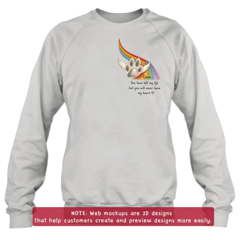 Personalized Pet Memorial Embroidered Shirt - Custom Pet Loss Gift Idea - Angel Dog, Cat, Horse Remembrance Gift