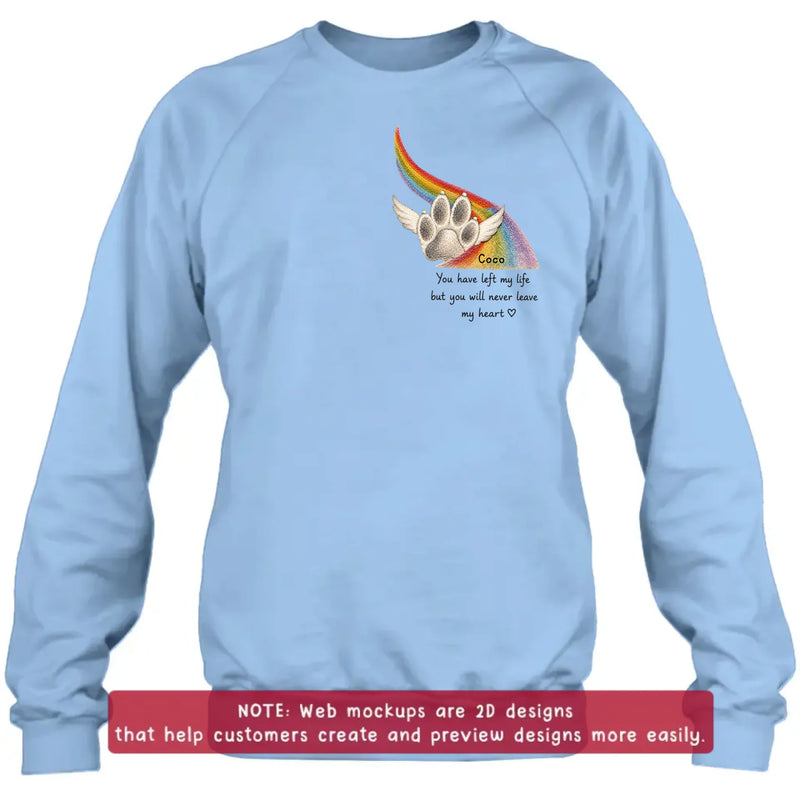 Personalized Pet Memorial Embroidered Shirt - Custom Pet Loss Gift Idea - Angel Dog, Cat, Horse Remembrance Gift