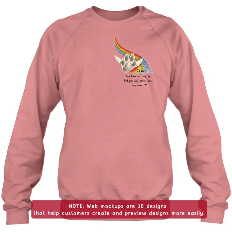 Personalized Pet Memorial Embroidered Shirt - Custom Pet Loss Gift Idea - Angel Dog, Cat, Horse Remembrance Gift