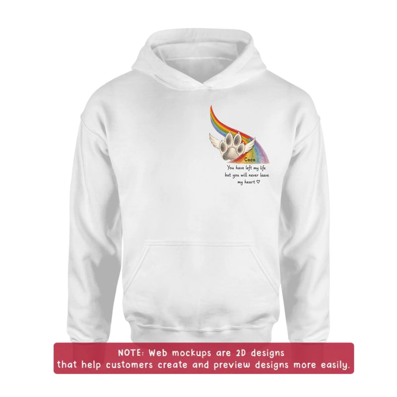 Personalized Pet Memorial Embroidered Shirt - Custom Pet Loss Gift Idea - Angel Dog, Cat, Horse Remembrance Gift