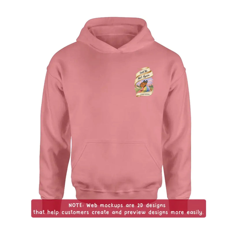 Personalized Memorial Embroidered Shirt/ Hoodie - In Loving Memory - Sympathy Gift with Name & Dates - Until We Meet Again