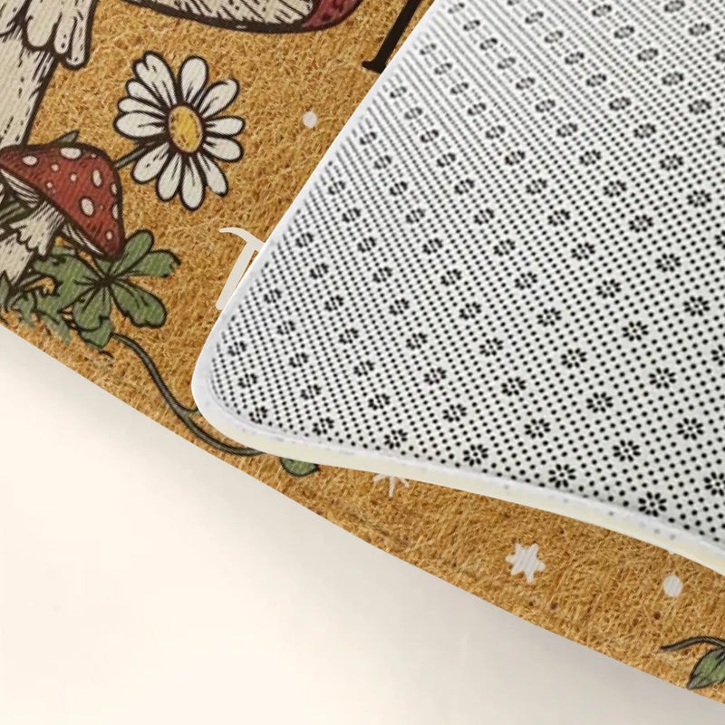 Personalized Mushroom Doormat - Custom Family Welcome Mat - There's Some Spores In This House Doormat - Cottagecore Front Door Mat/ Housewarming Gift
