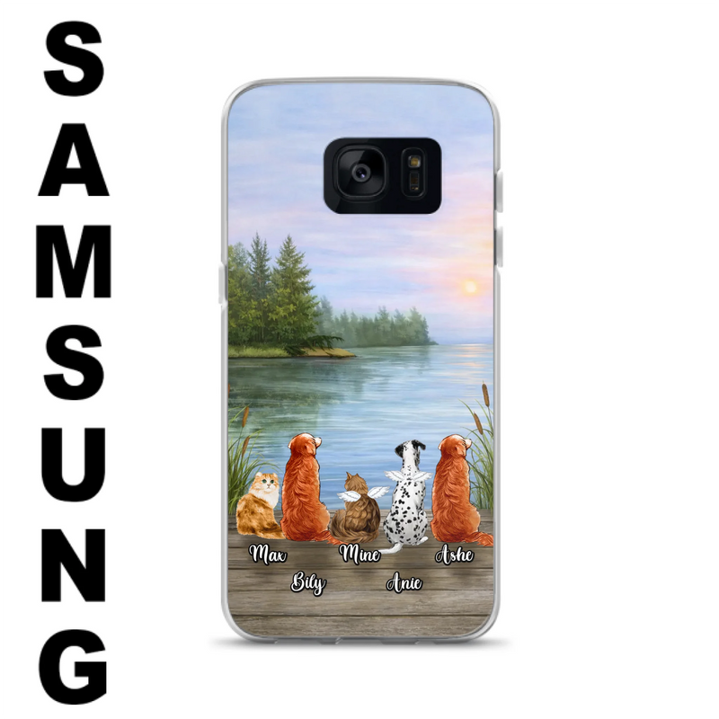 Personalized Memorial Phone Case for iPhone/ Samsung - Gift Idea For Dog/ Cat Lovers with up to 5 Pets