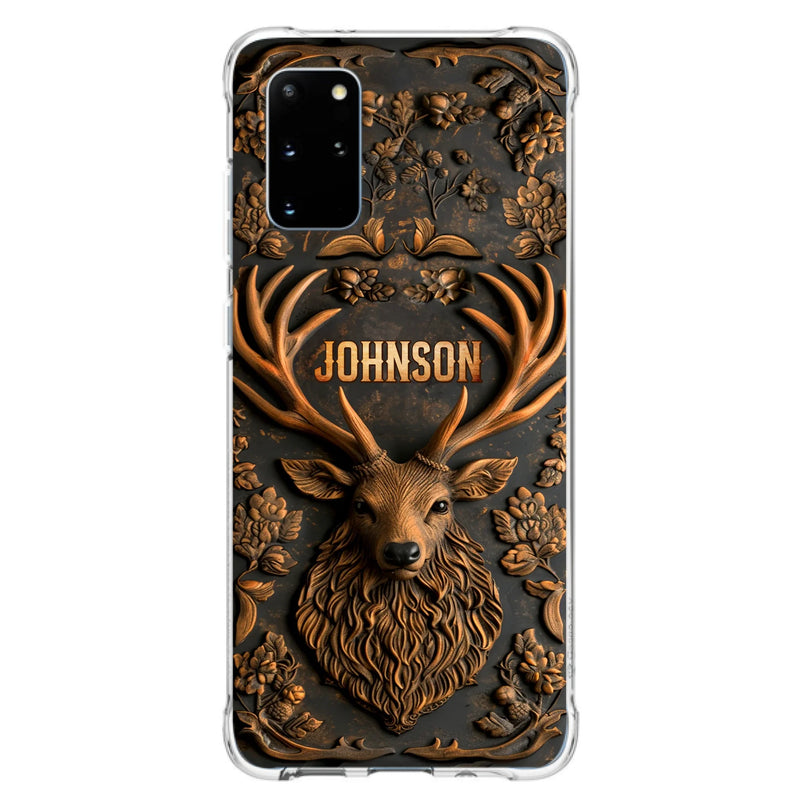 Custom Personalized Deer Hunting 3D Printed Effect Phone Case - Gift Idea For Hunting Lover - Case For iPhone/ Samsung