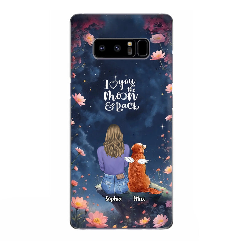 Custom Personalized Pet Phone Case - Gift Idea For Dog/ Cat/ Rabbit Owner - Case For iPhone/ Samsung - I Love You To The Moon & Back