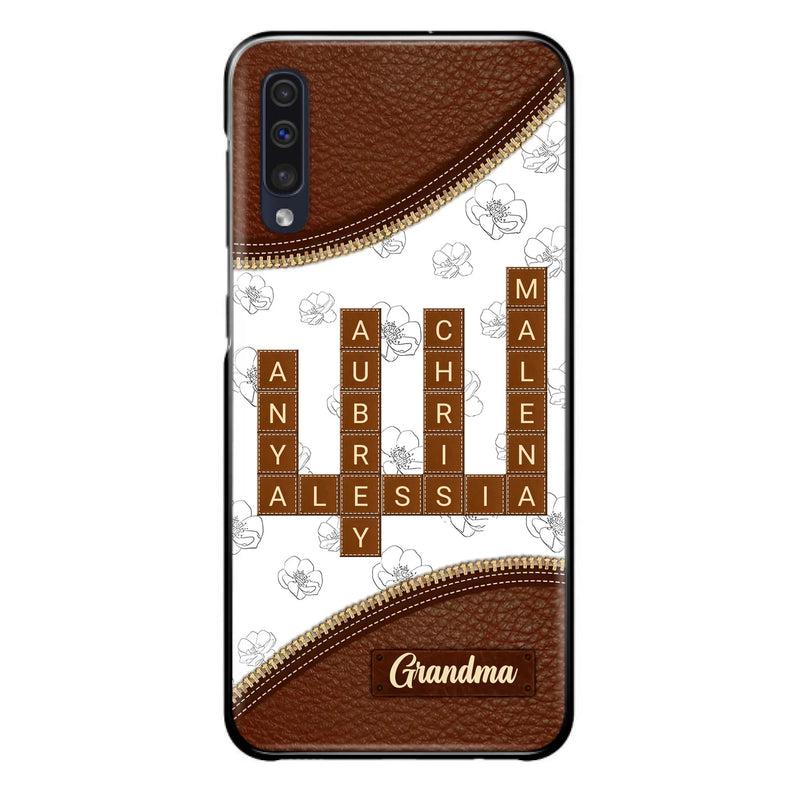 Custom Personalized Grandma Crossword iPhone/ Samsung Case - Gift Idea For Christmas/ Grandma