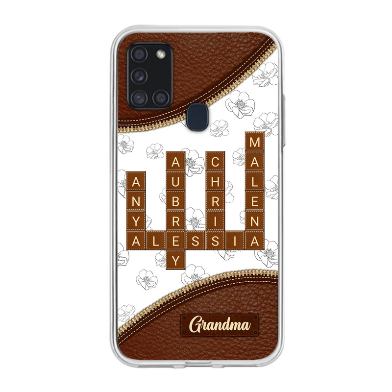 Custom Personalized Grandma Crossword iPhone/ Samsung Case - Gift Idea For Christmas/ Grandma