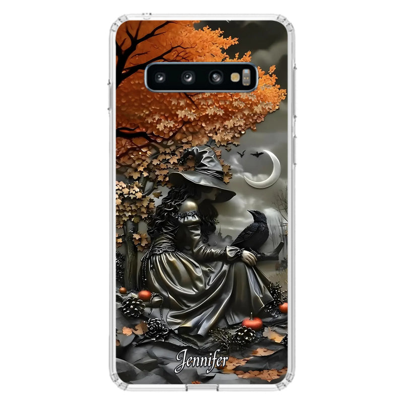 Custom Personalized Witch Phone Case - Halloween/ Birthday Gift Idea For Yourself, Women, Witch Lovers - Case For iPhone/ Samsung