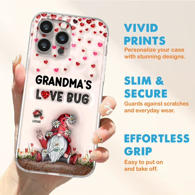 Custom Personalized Grandma's Love Bugs Phone Case - Upto 12 Kids - Mother's Day Gift Idea for Grandma/ Mom - Case for iPhone/ Samsung