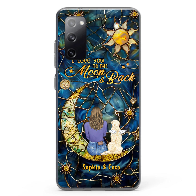 Custom Personalized Memorial Pet Phone Case - Memorial Gift Idea For Pet Lover - Case For iPhone/ Samsung - I Love You To The Moon & Back