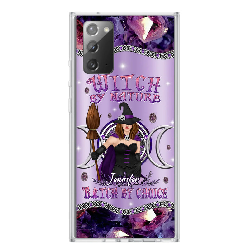 Custom Personalized Sparkling Witch Phone Case - Halloween Gift Idea - Witch By Birth - Case For iPhone/ Samsung